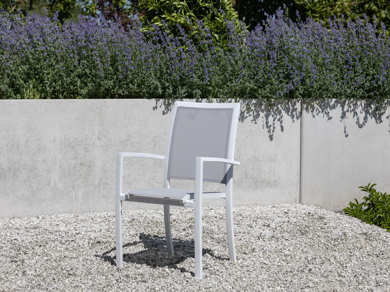 Bellagio Anzio/Fidenza 183 cm Gartenmöbel-Set 5-teilig stapelbar Weiß  Rabatt: 29 %