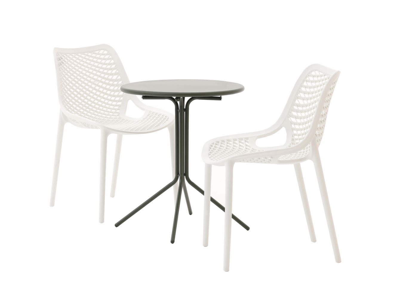 Forza Ripi/Aziano ø 60 cm Balkon-Set 3-teilig stapelbar