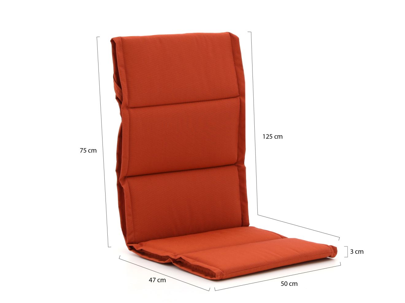 Tex Style Fiber Auflage hoch 125x50 cm Rot 125x50cm Tex Style Fiber Auflage hoch 125x50 cm Rot 125x50cm