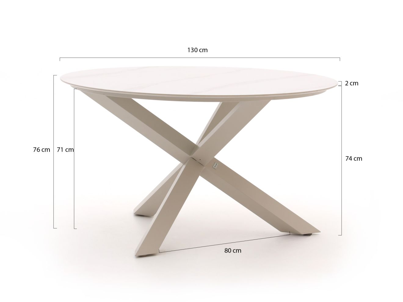 Bellagio Lodola Gartentisch ø 130cm günstig online kaufen