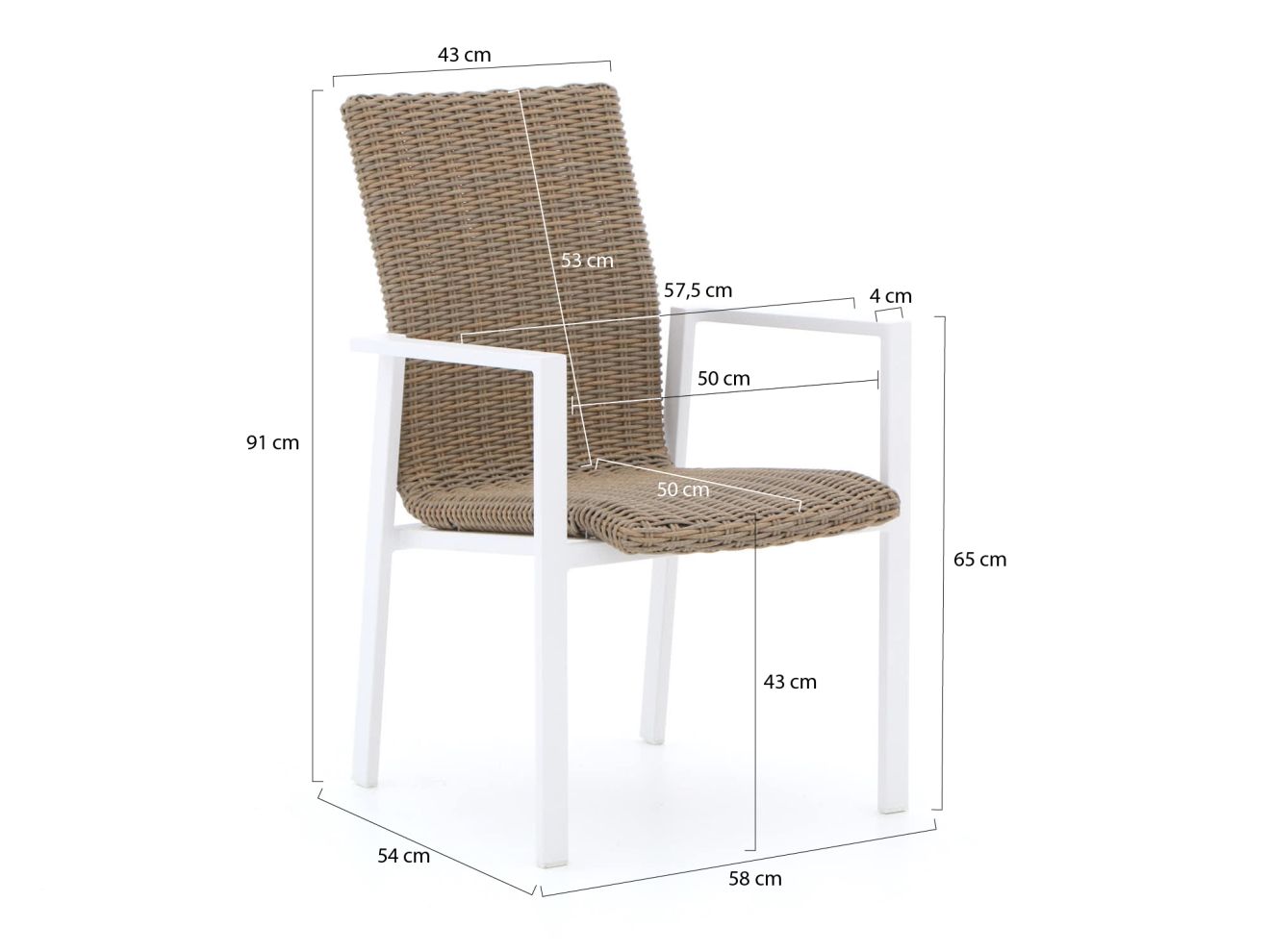 Manifesto Villongo/Menzano 220 cm Gartenmöbel-Set 7-teilig stapelbar günstig online kaufen