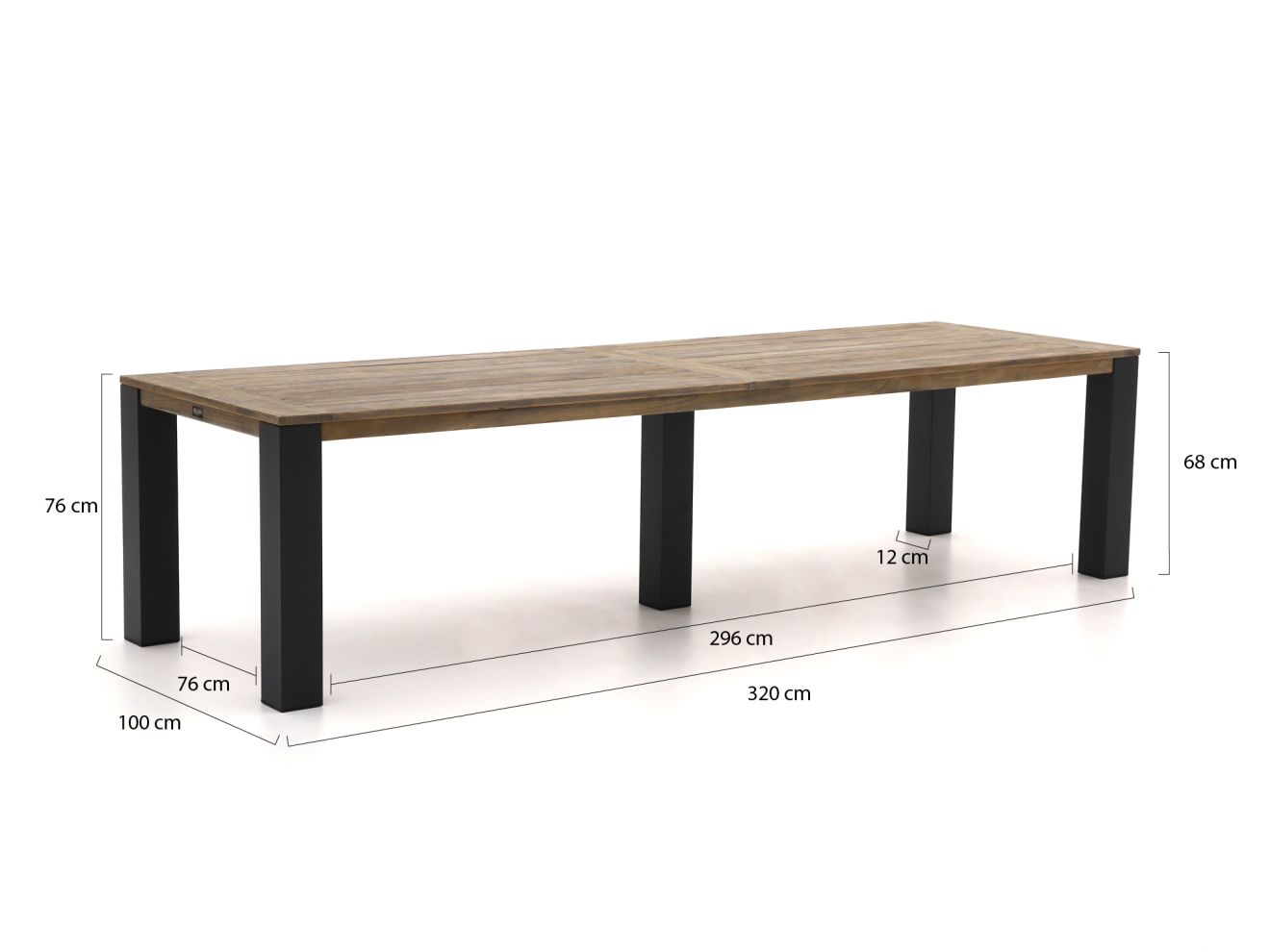 ROUGH-X Gartentisch 320x100x76 cm günstig online kaufen