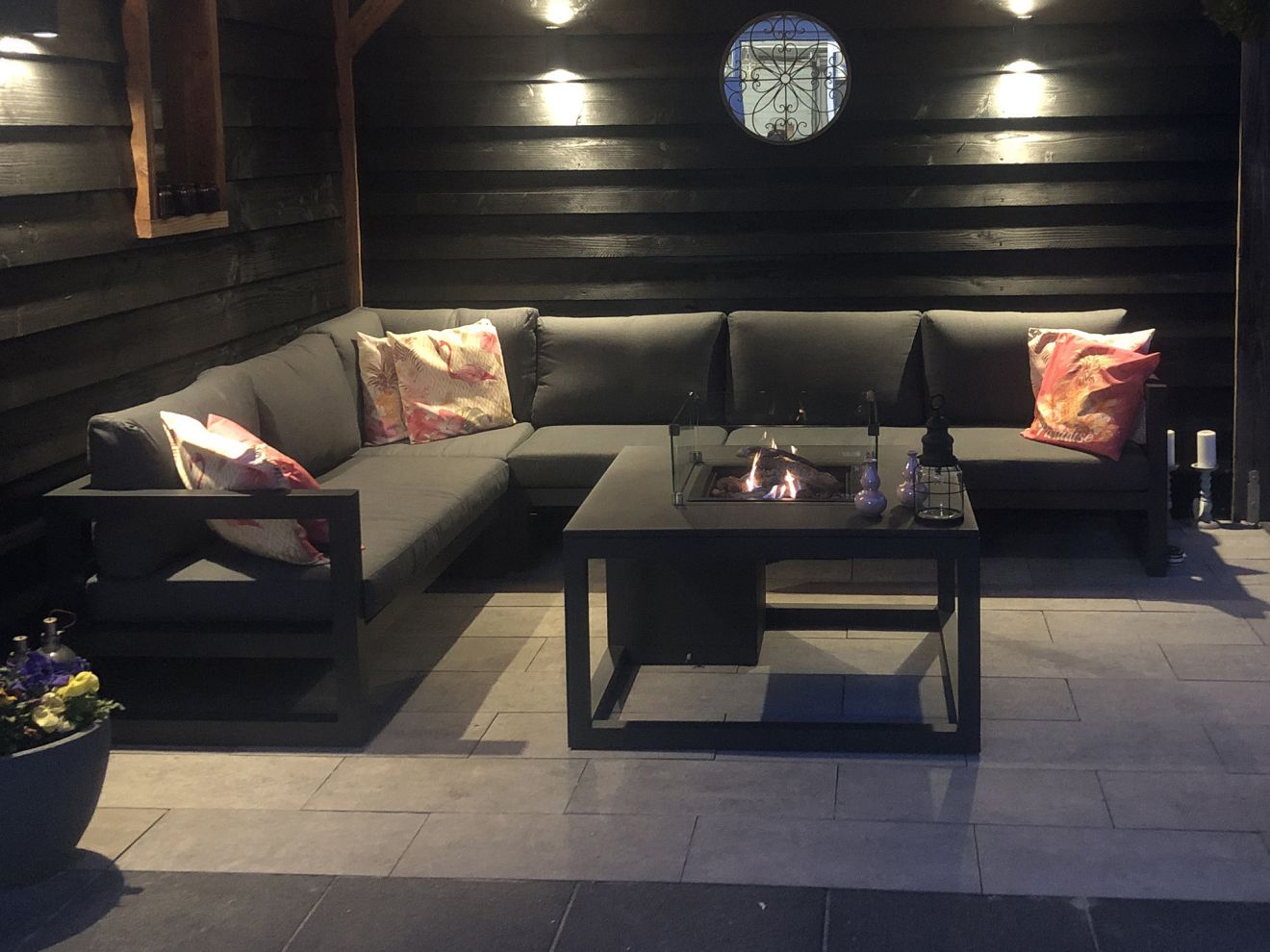 Bellagio Campazzo/Cosi 100 cm Ecklounge-Set mit Feuertisch 4-teilig Grau 244x244cm Rabatt: 18 %