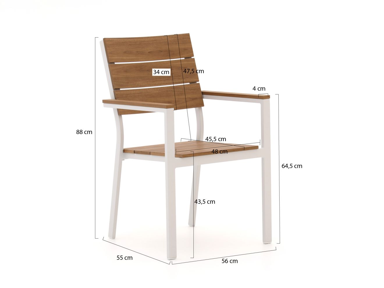 Bellagio Fidenza 160 cm Gartenmöbel-Set mit Sofa 4-Teilig Stapelbar günstig online kaufen