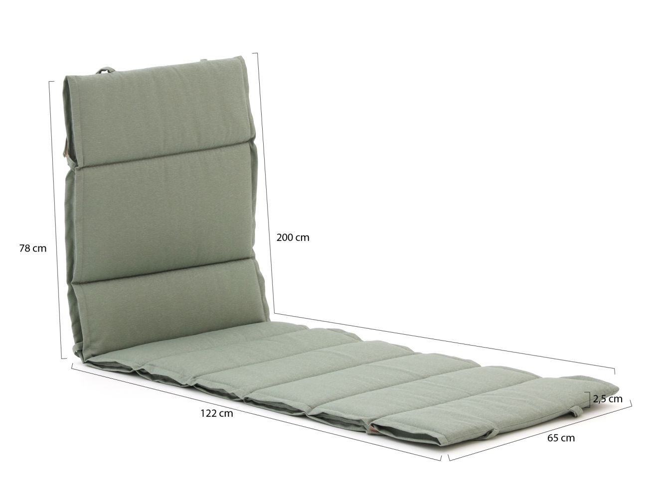 Madison Gartenliege Auflage dünn 200x65...