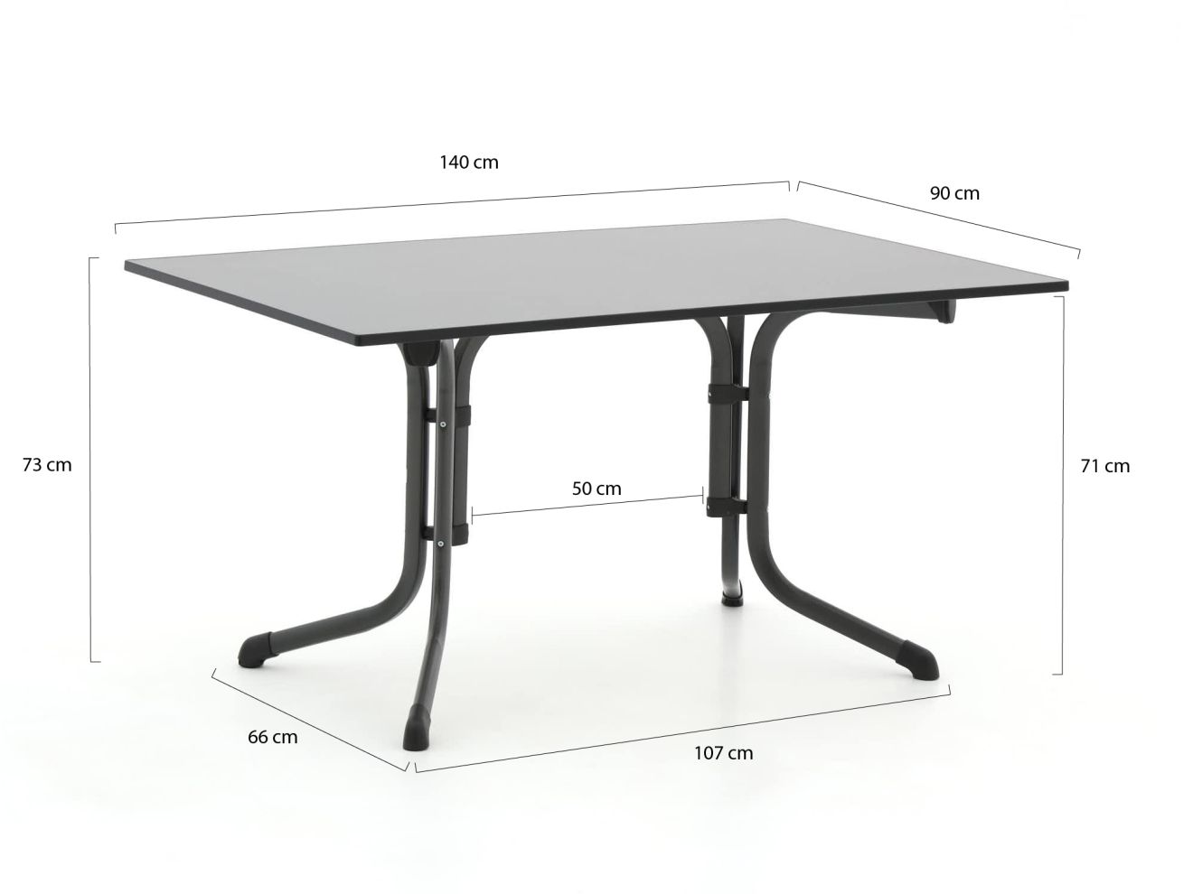 Sieger Vivodur Gartentisch klappbar 140x90x73 cm günstig online kaufen