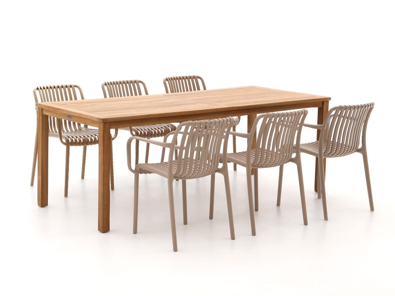 Forza Cali/Liverpool 210 cm Gartenmöbel-Set 7-teilig stapelbar günstig online kaufen