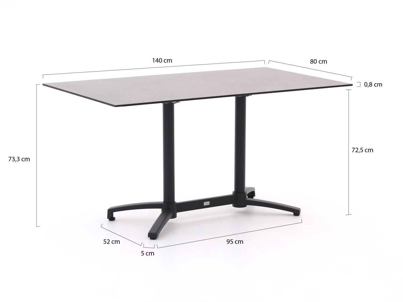 KlapptischBellagio Canzo Klapptisch 140x80x73 cm günstig online kaufen