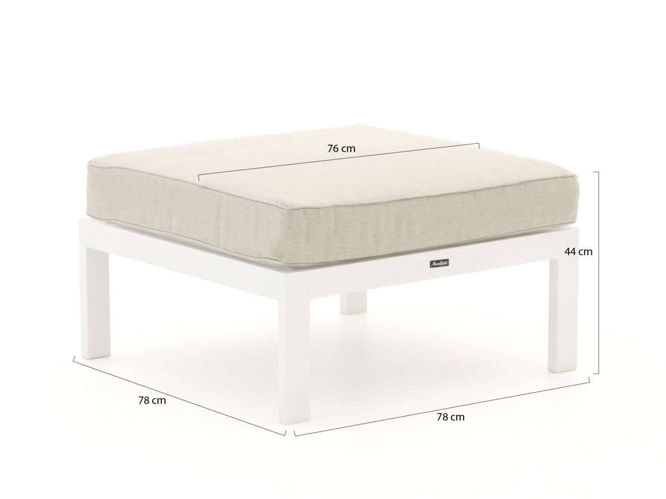 Manifesto Alzano Lounge Gartenhocker 78x78 cm günstig online kaufen