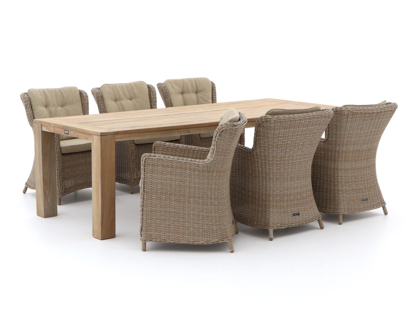 Intenso Milano/ROUGH-X 240 cm Gartenmöbel-Set 7-teilig Braun  Rabatt: 30 %