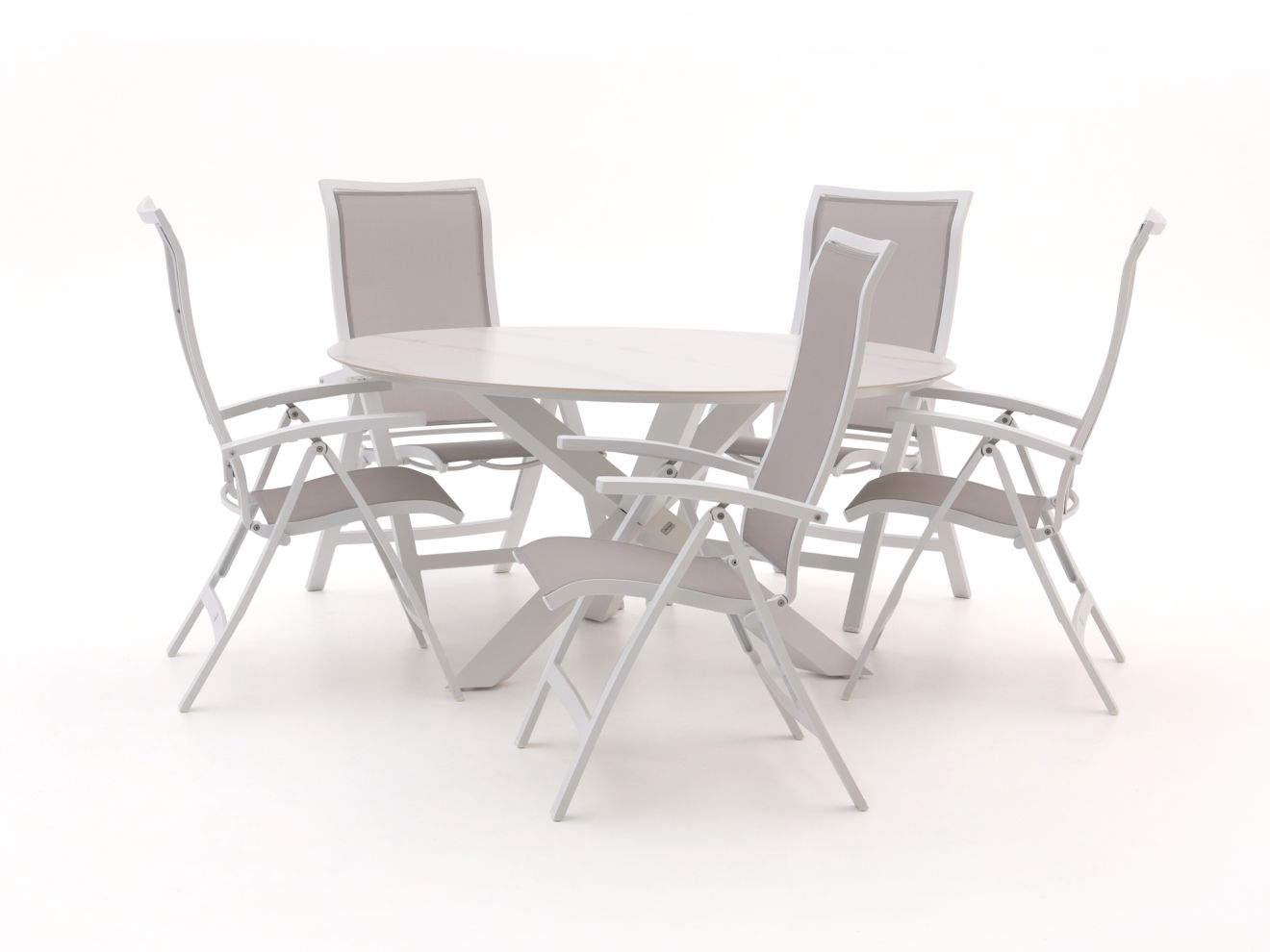 Bellagio Lugo/Lodola ø 150 cm Gartenmöbel-Set 6-teilig verstellbar