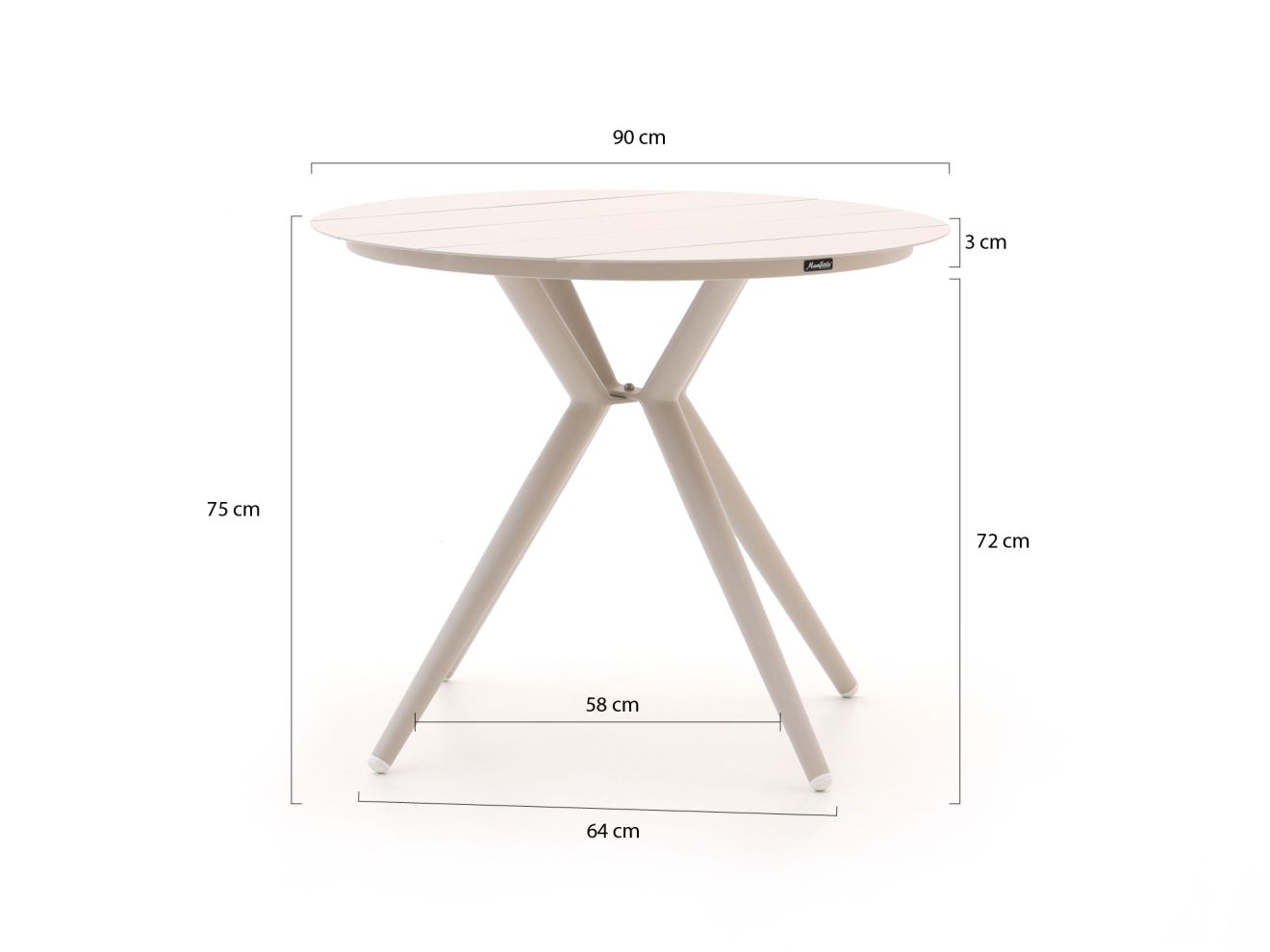 Manifesto Sora Gartentisch ø 90 cm (h:75 cm) günstig online kaufen