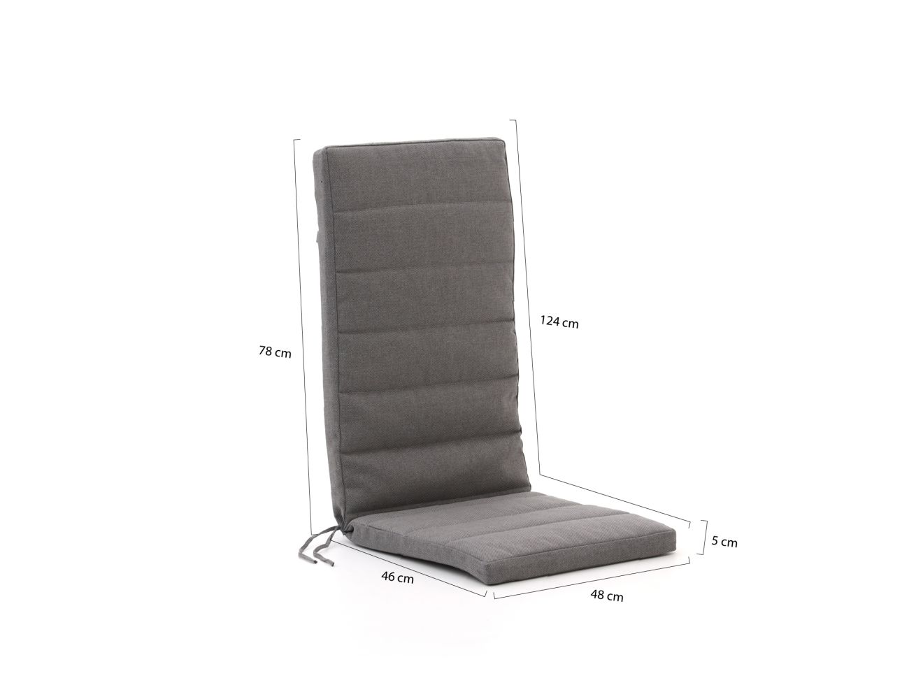 Auflage Hochlehner dünn 124x48 cm Rabat...