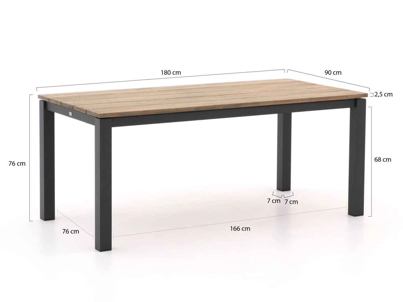 Bellagio Lagundo Gartentisch 180x90x76 cm günstig online kaufen