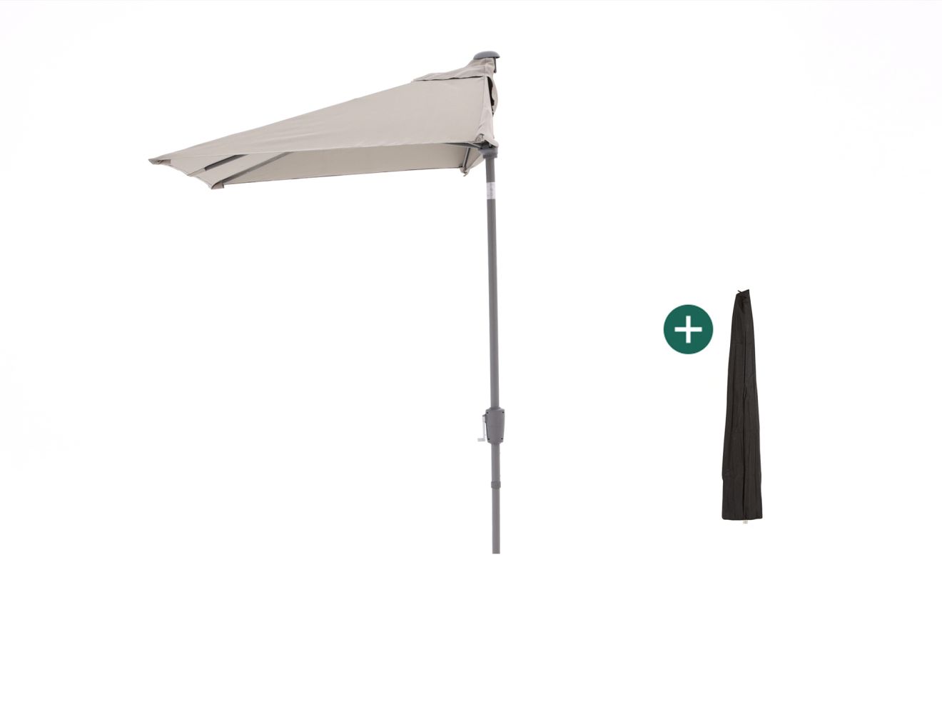 Shadowline balkon-Sonnenschirm 210×130 cm Taupe