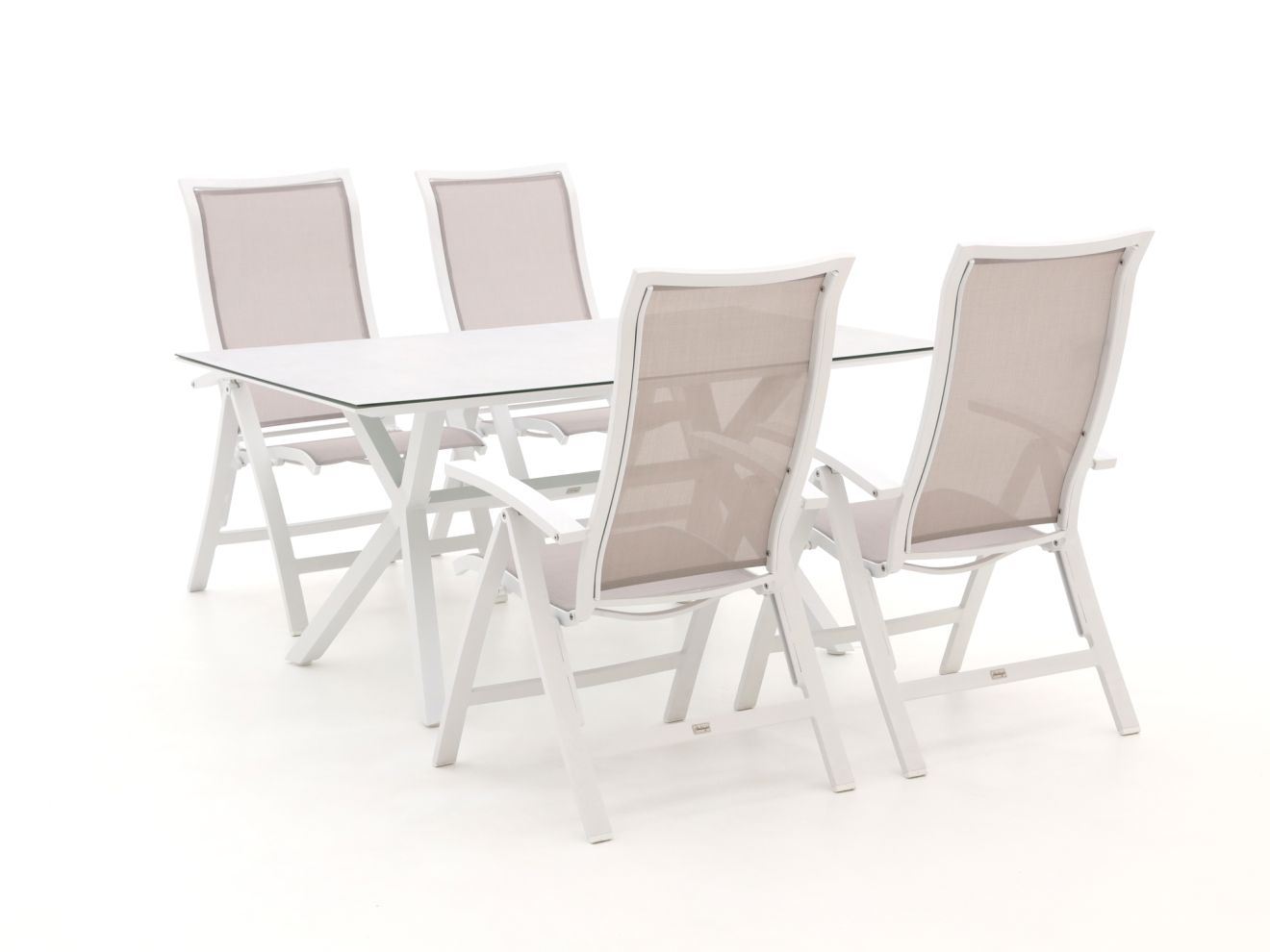 Bellagio Lugo/Moresco 160 cm Gartenmöbel-Set 5-teilig verstellbar