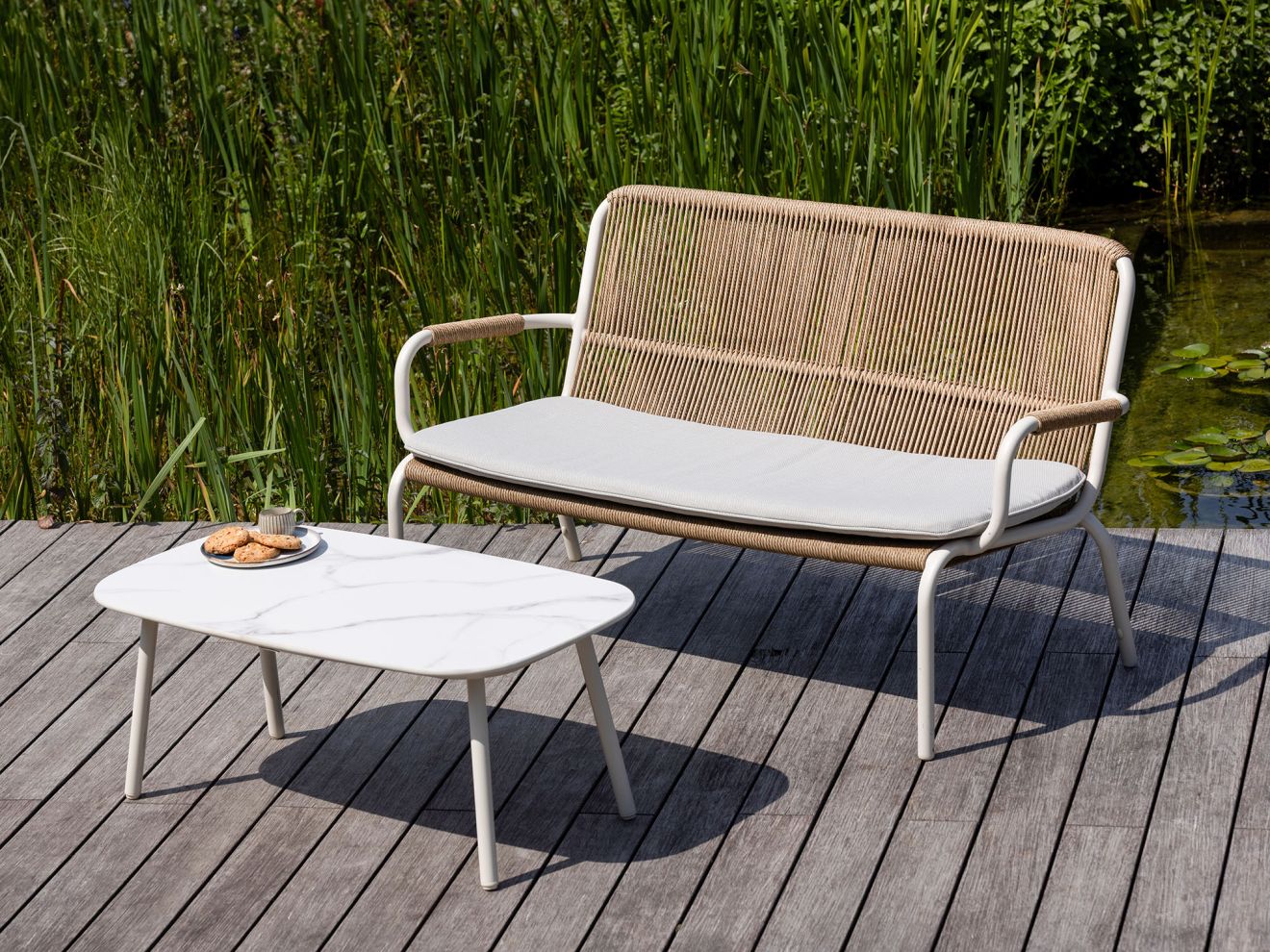 Bellagio Caronia Gartensofa 2-Sitzer 150 cm Taupe 150cm Rabatt: 20 %