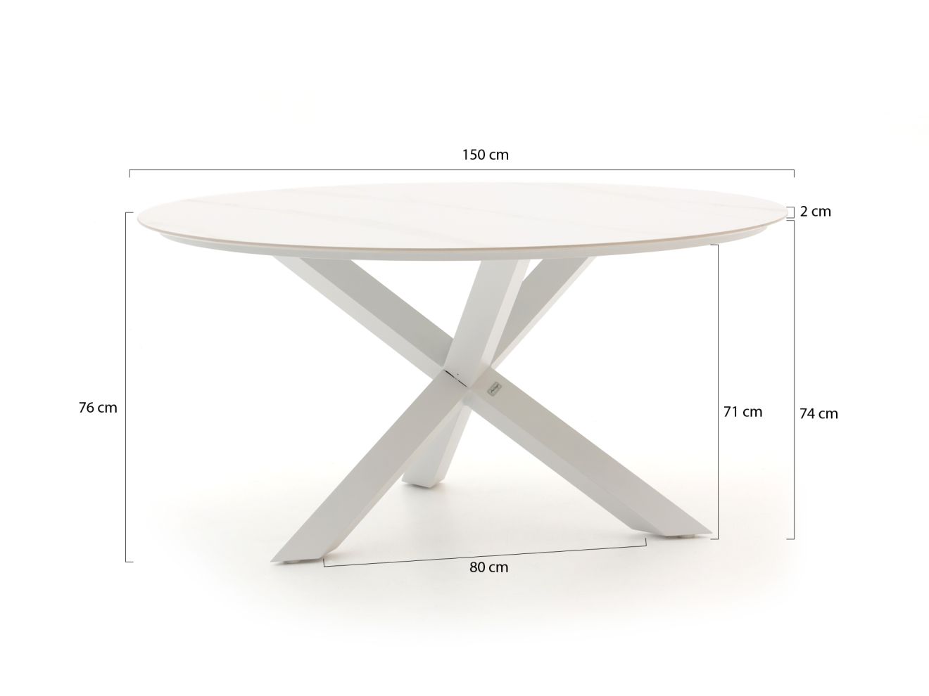 Bellagio Lodola Gartentisch ø 150cm günstig online kaufen