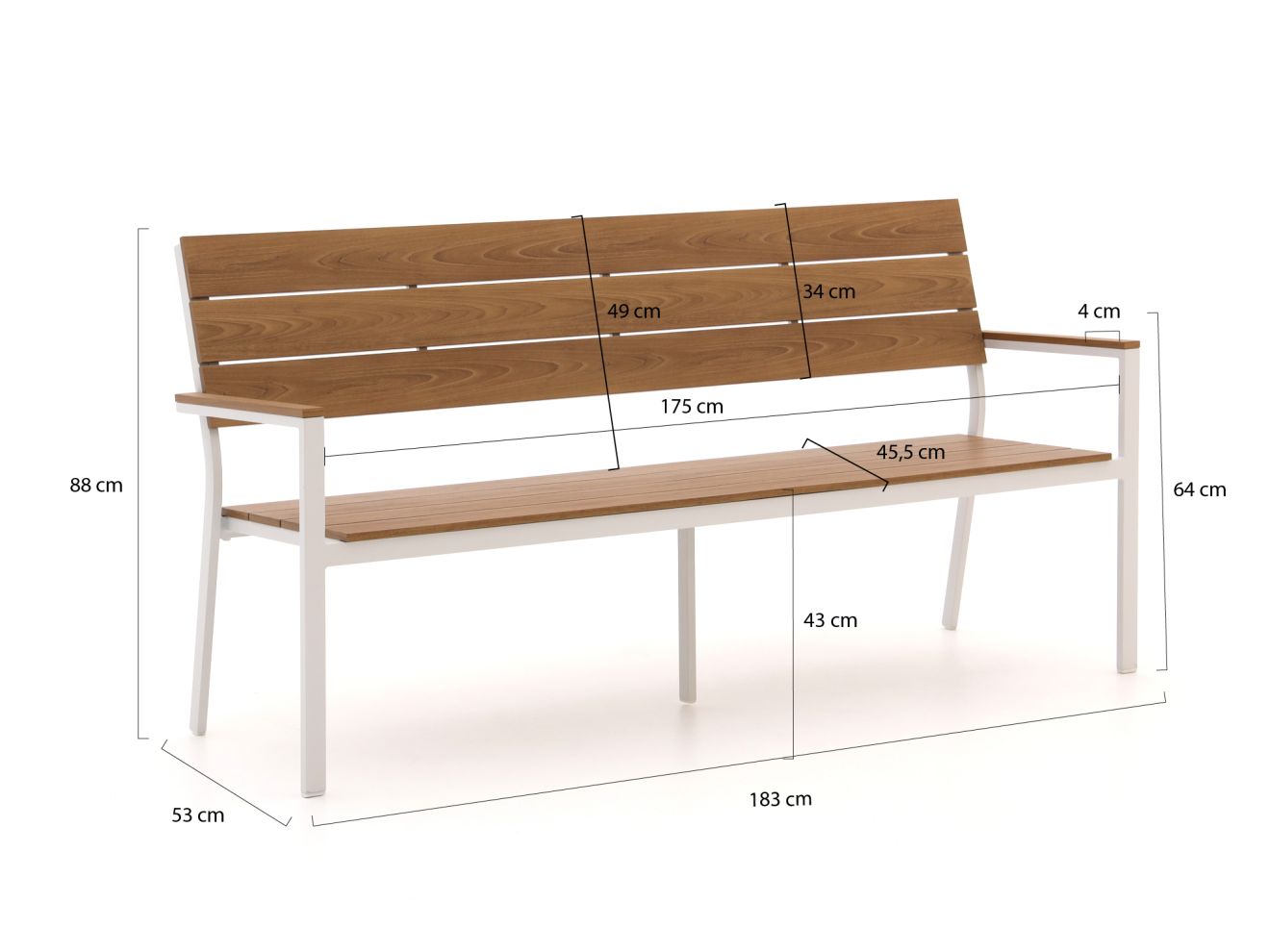 Bellagio Fidenza Gartenbank 183 cm günstig online kaufen