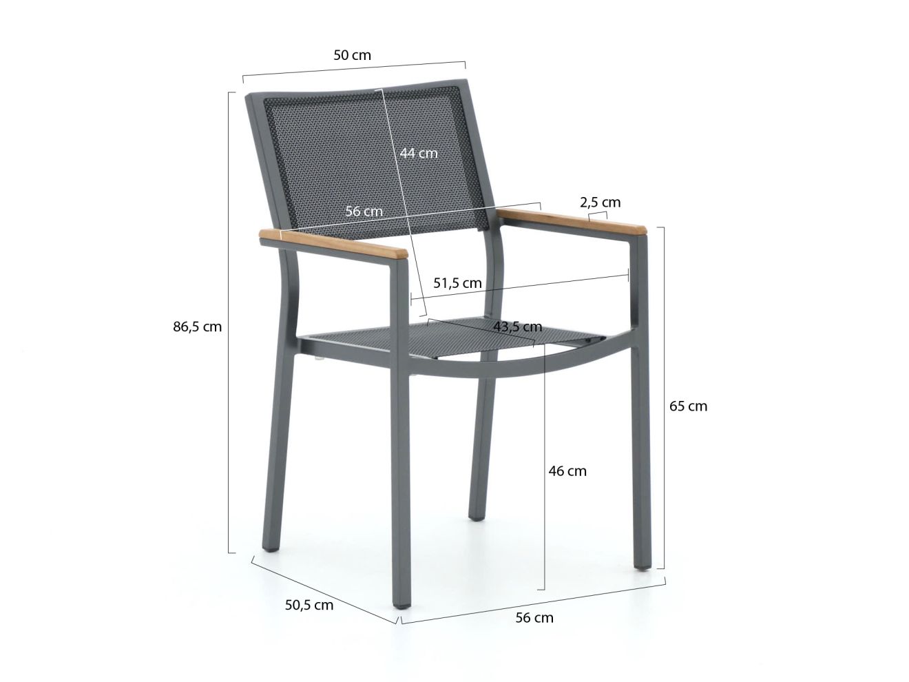 Bellagio Roma/Sestino 90 cm Gartenmöbel-Set 3-teilig stapelbar günstig online kaufen