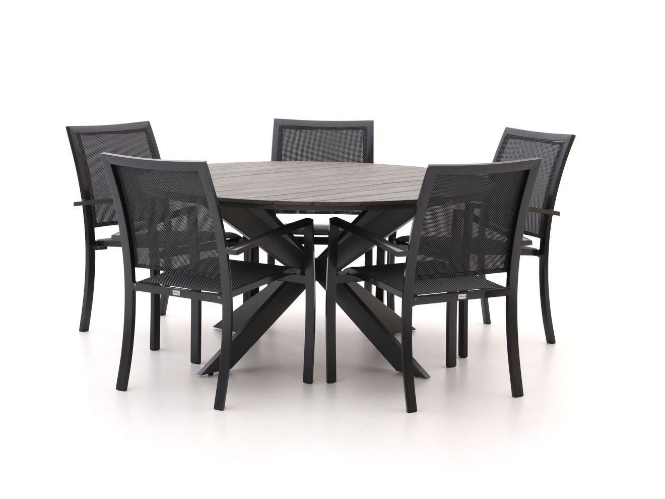 Bellagio Anzio/Fidenza ø 149 cm Gartenmöbel-Set 6-teilig stapelbar günstig online kaufen