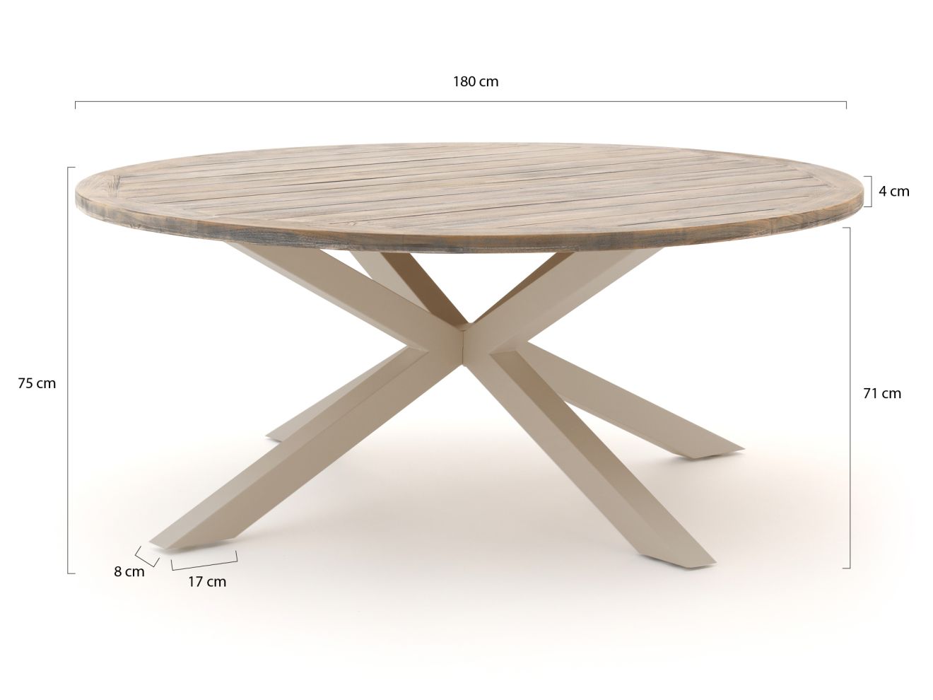 ROUGH-Y Gartentisch ø 180 cm (h: 75 cm) günstig online kaufen