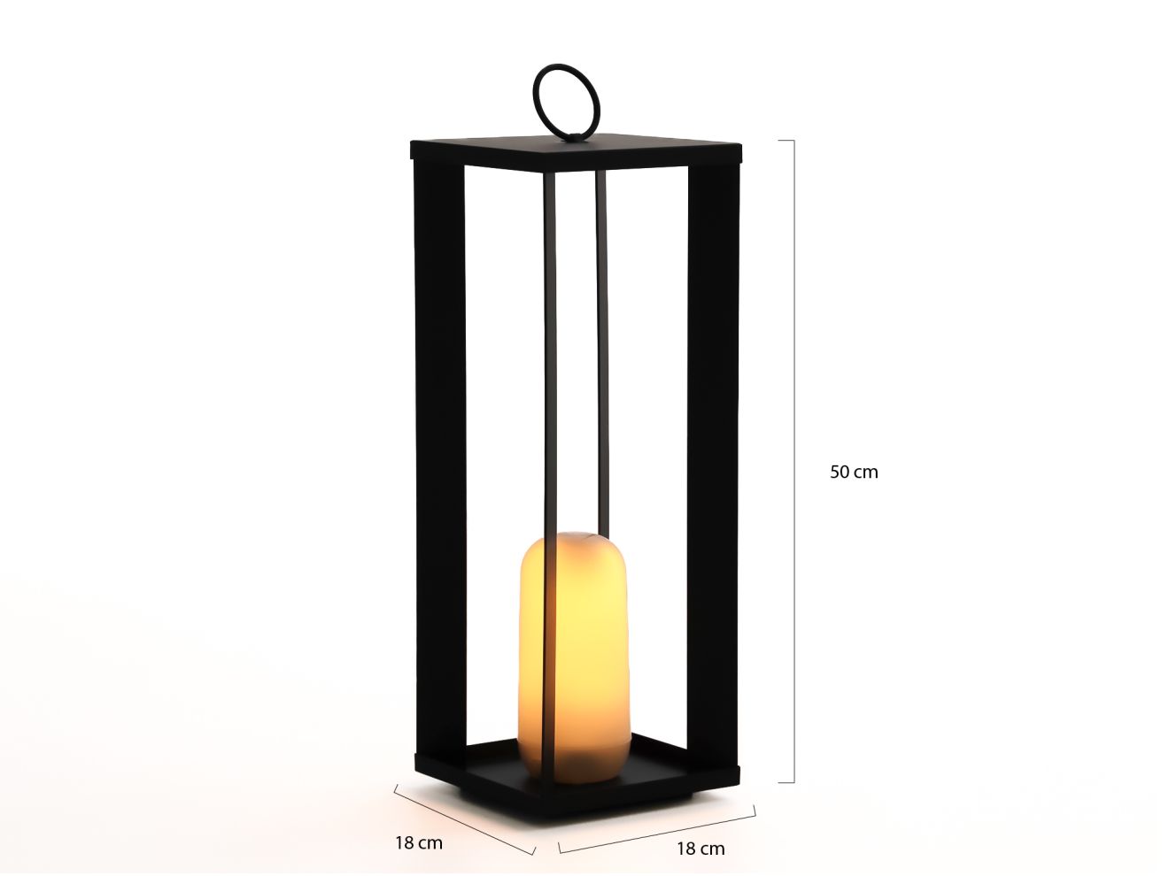 New Garden Siroco LED-Laterne aufladbar dimmbar ø 18 cm (h: 50 cm) günstig online kaufen