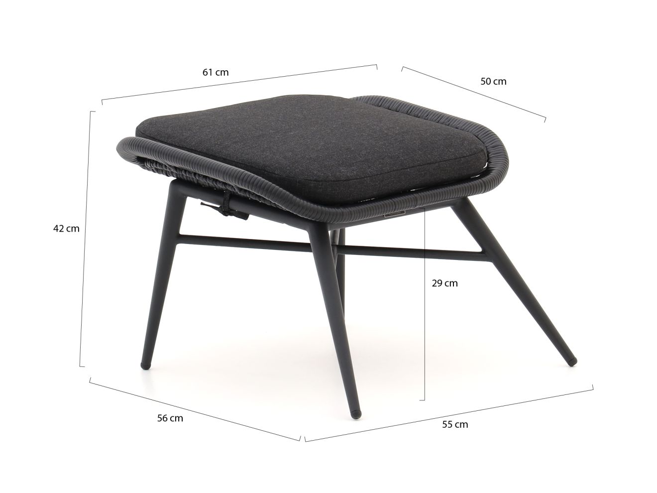 Intenso Rovello Gartensessel mit Hocker Grau  Rabatt: 24 %