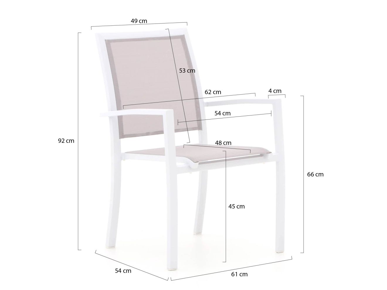 Bellagio Anzio/Fidenza 183 cm Gartenmöbel-Set 5-teilig stapelbar günstig online kaufen