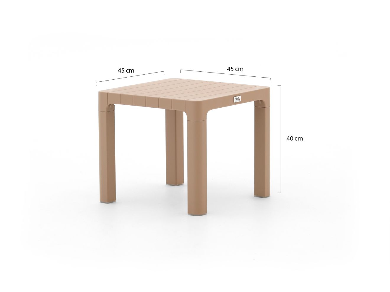 Forza Russi Gartenliegen-Set 3-teilig stapelbar verstellbar Taupe