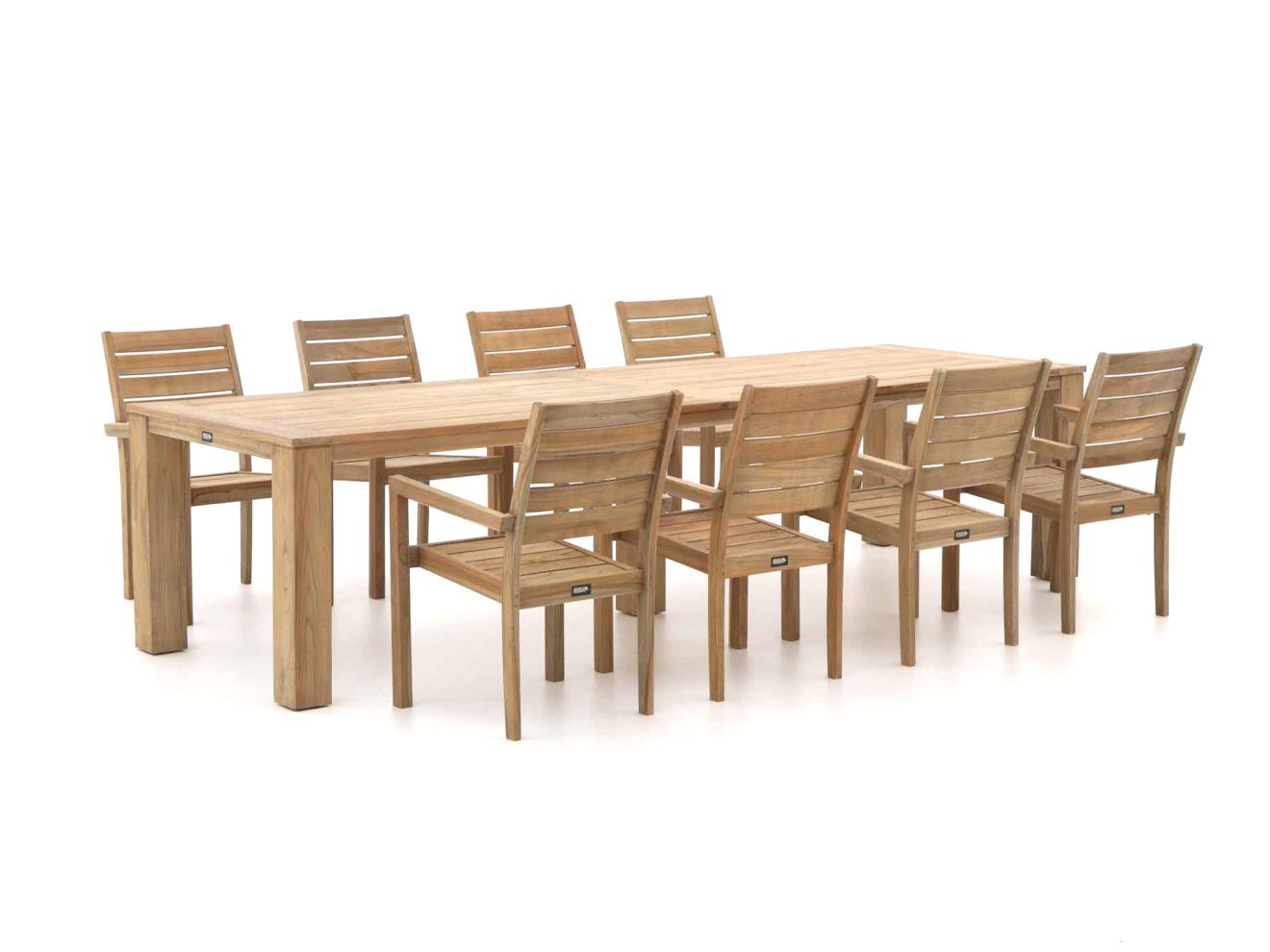 ROUGH-S/ROUGH-X 320 cm Gartenmöbel-Set 9-teilig stapelbar günstig online kaufen