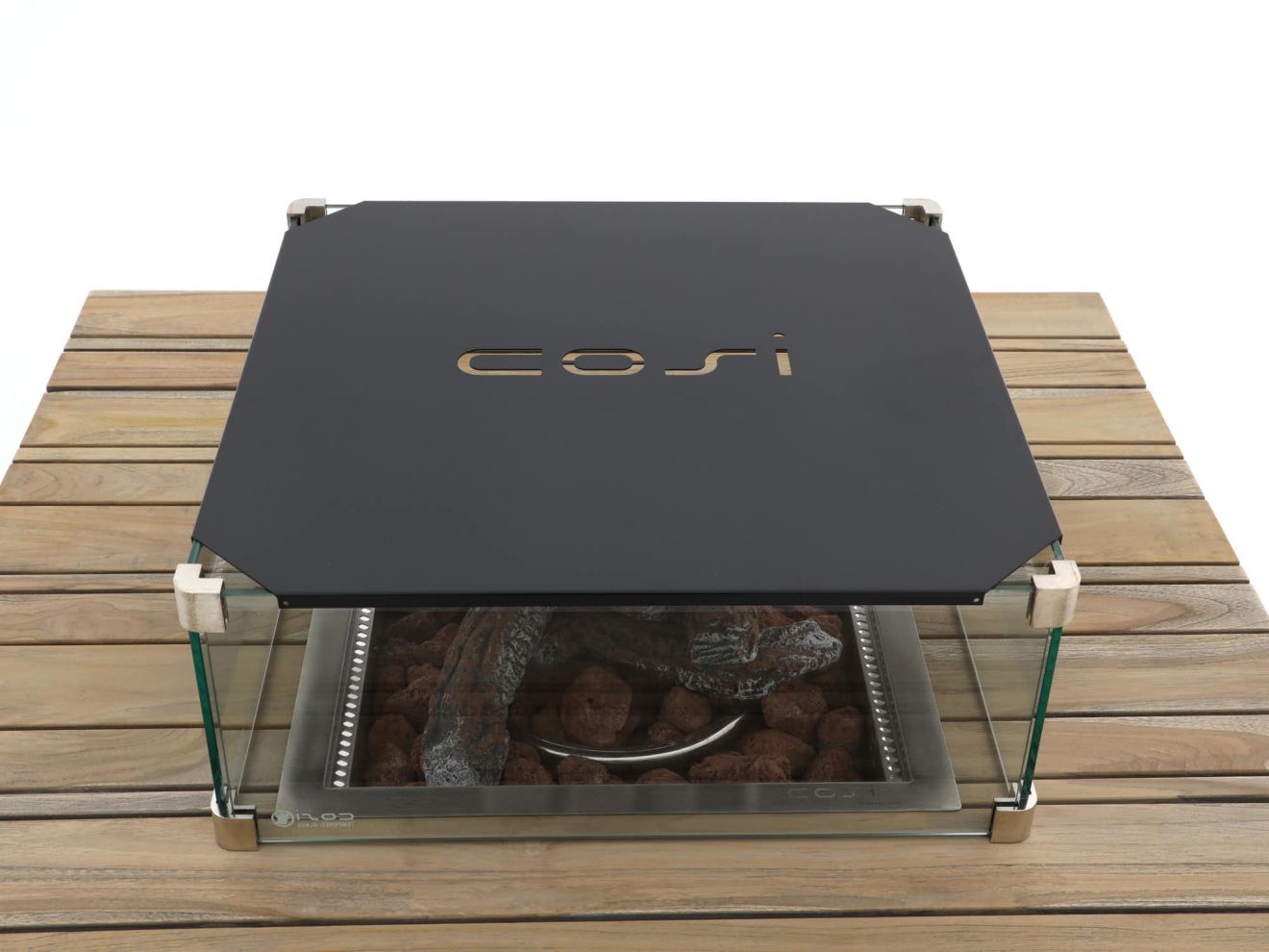 Cosi Coverplate für Square glass set size L Schwarz  Rabatt: 18 %