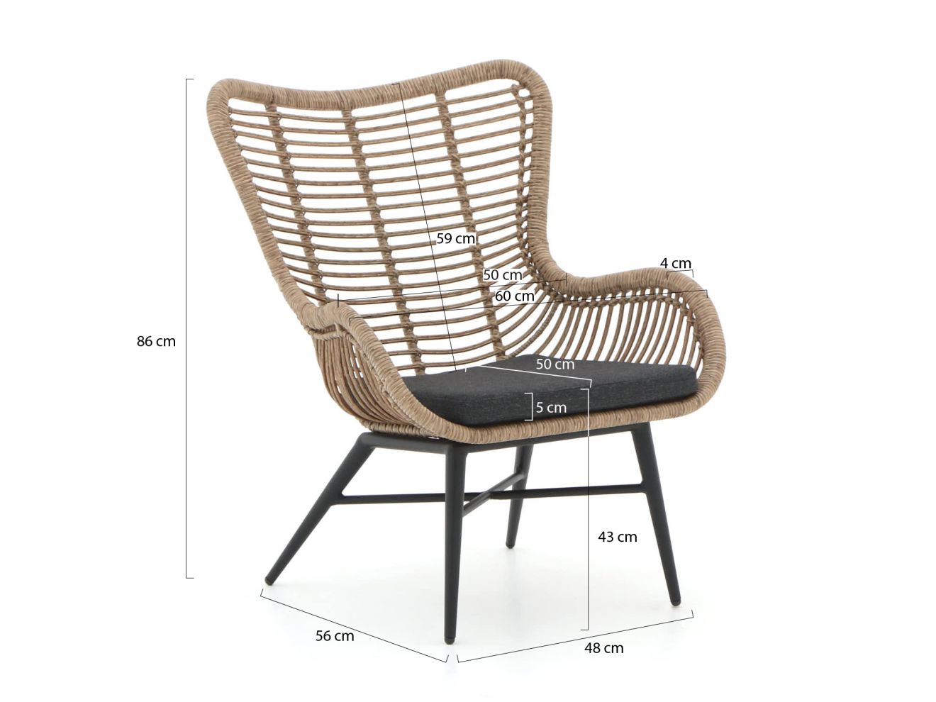 Intenso Rovello/ROUGH-K 40 cm Balkonmöbel-Set Lounge 3-teilig günstig online kaufen