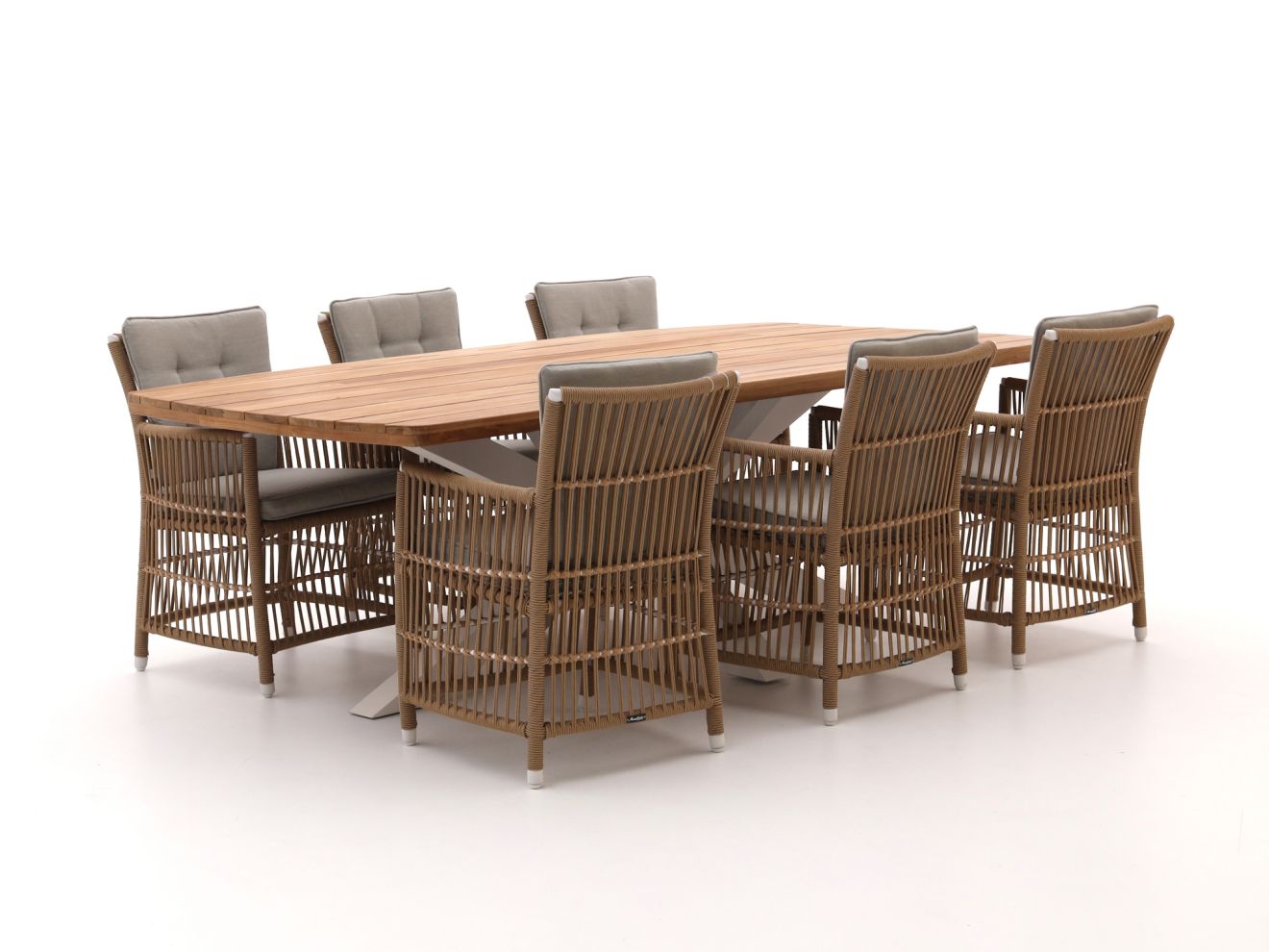 Manifesto Ortello/Induno Dänisch oval 240 cm Gartenmöbel-Set 7-teilig günstig online kaufen