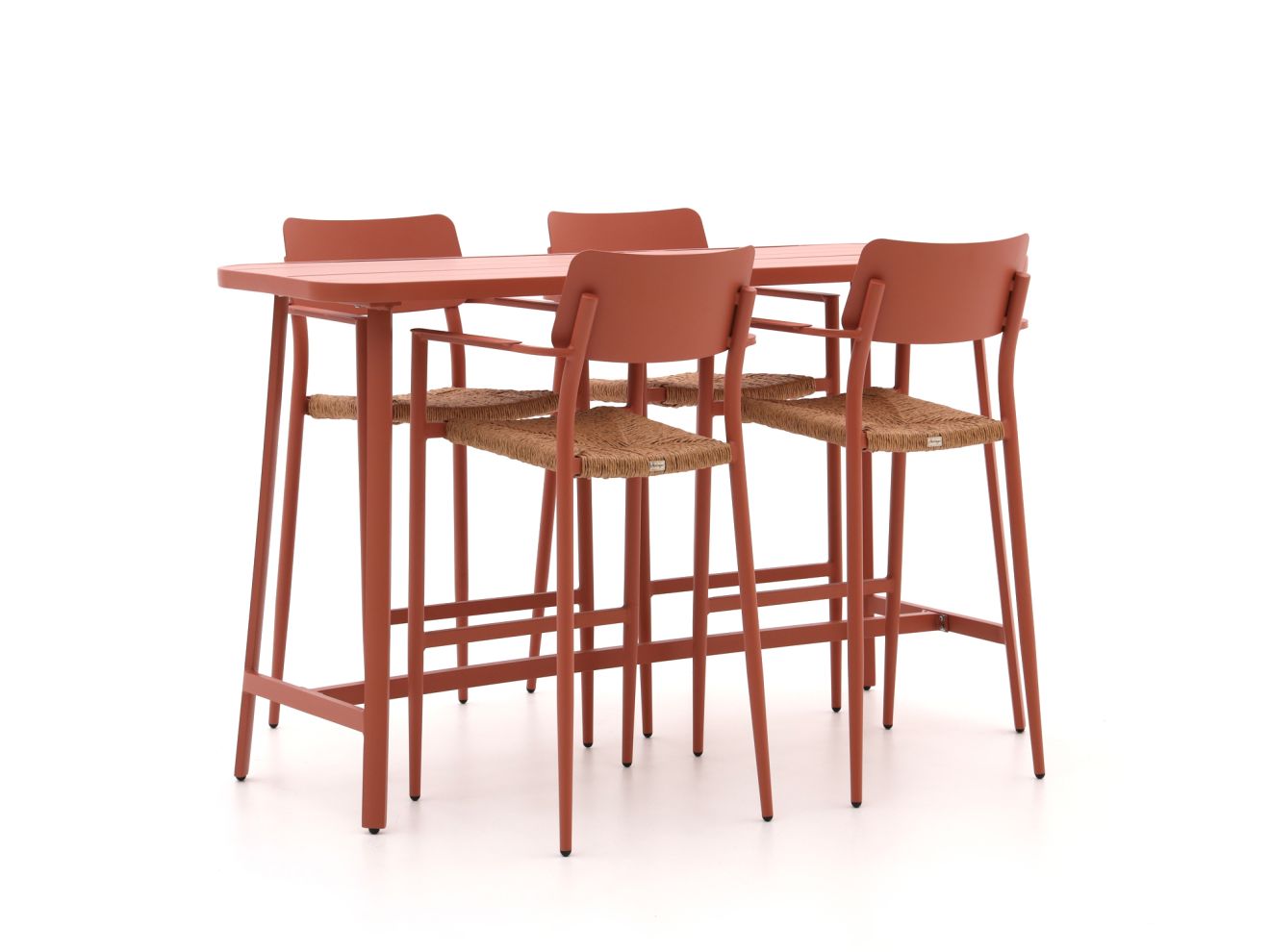 Bellagio Cino 175 cm Gartenbar-Set 5-Teilig Stapelbar Rot  Rabatt: 19 %