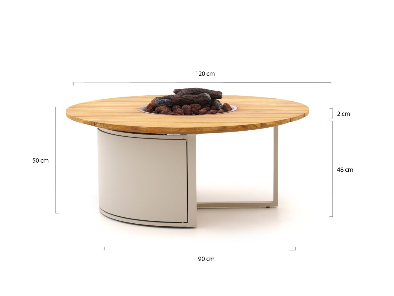 Cosiloft Lounge Feuertisch ø 120 cm (h: 50 cm) günstig online kaufen