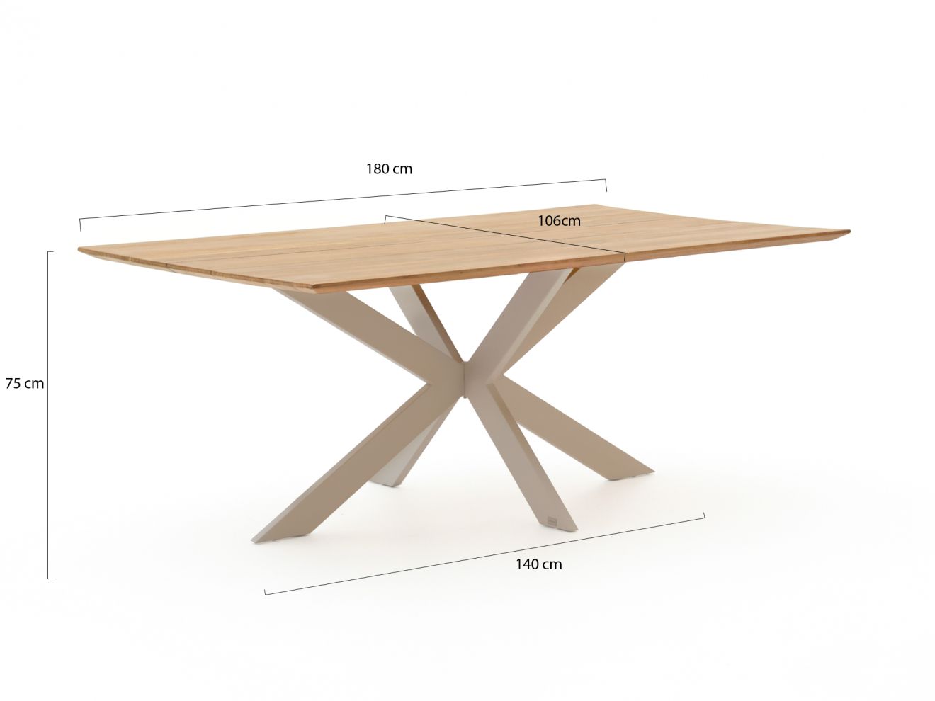 Bellagio Furato Gartentisch 180x106 cm günstig online kaufen