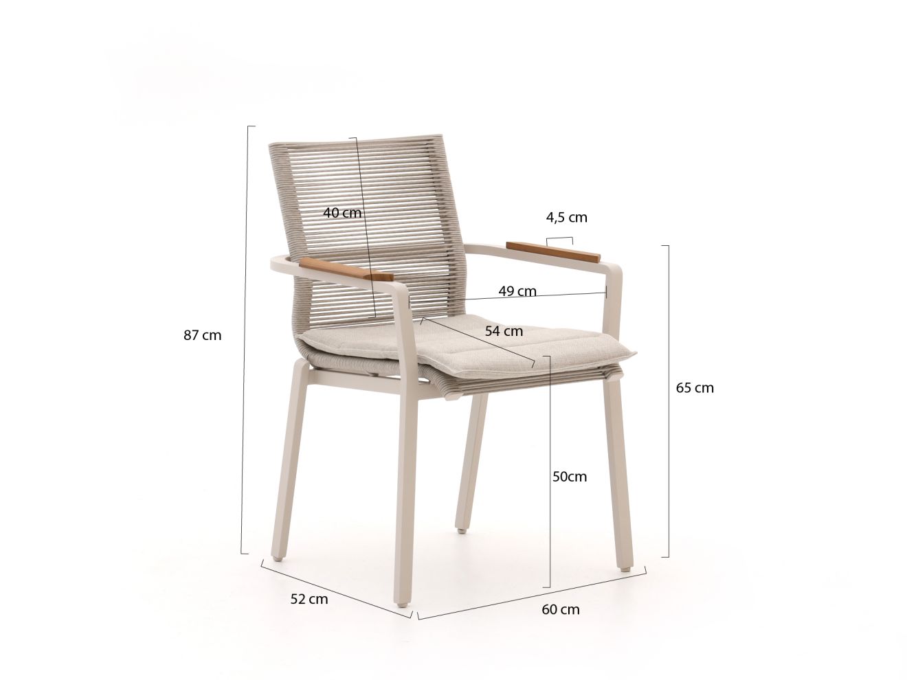 Bellagio Marudo/Lodola ø 150 cm Gartenmöbel-Set 6-teilig Stapelbar günstig online kaufen