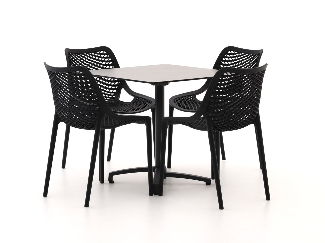 Forza Ripi/Canzo 80 cm Gartenmöbel-Set 5-teilig stapelbar klappbar günstig online kaufen