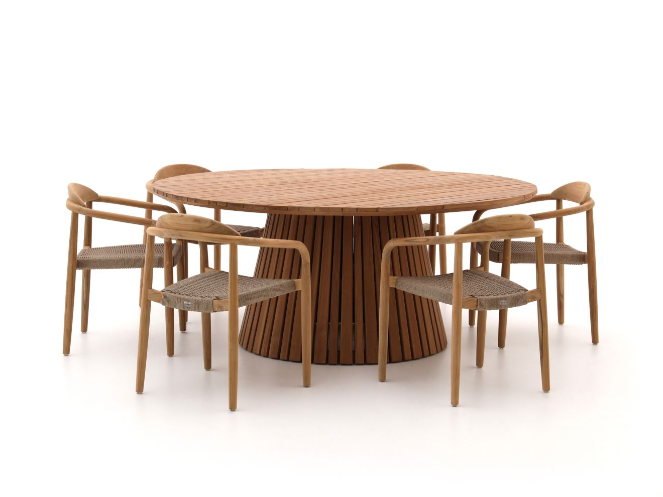 Bellagio Berbaro/Santa Severina ø 180 cm Gartenmöbel-Set 7-Teilig Stapelbar günstig online kaufen