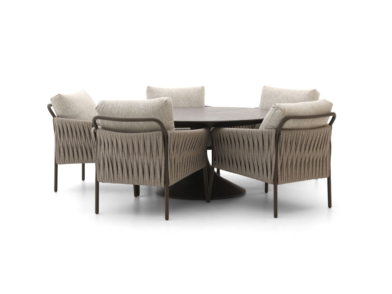 + 15 % Kassenrabatt | SUNS Fiave/Nova ø 150 cm Low Gartenmöbel-Set 6-teilig