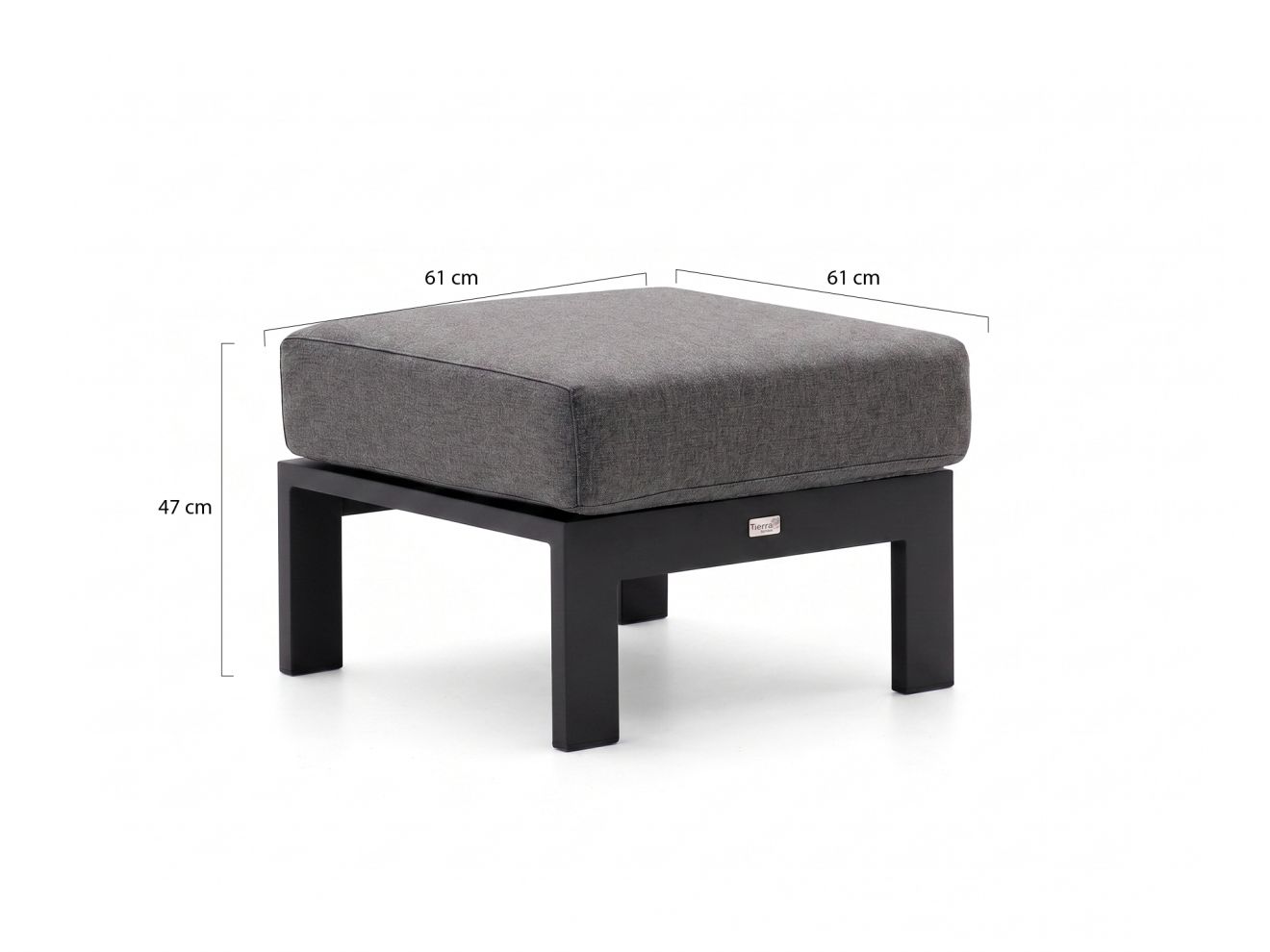Bellagio Musone Lounge Gartenhocker 61x62 cm Schwarz 61x62cm Rabatt: 19 %