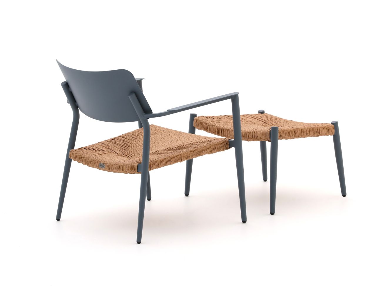 Bellagio Cino Gartenstuhl mit Hocker stapelbar Blau