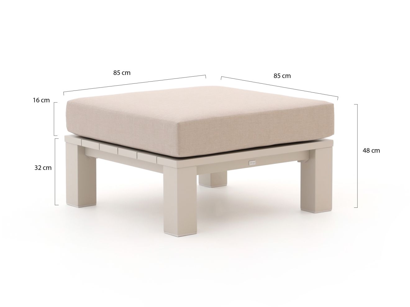 Bellagio Campazzo Lounge Gartenhocker 85x85x32 cm günstig online kaufen