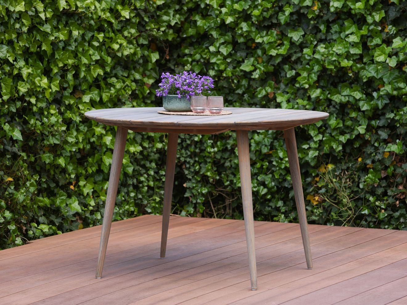 Manifesto Cavone/ROUGH-K ø 115 cm Gartenmöbel-Set 5-Teilig Stapelbar Braun 115cm Rabatt: 21 %