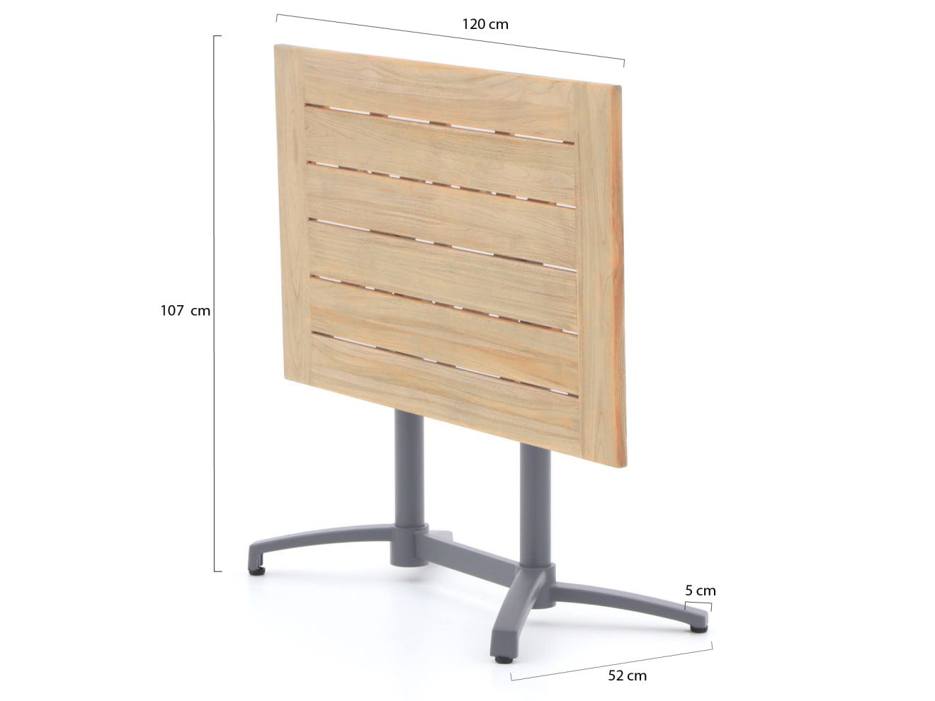 Bellagio Canzo Klapptisch 120x70x75cm Ra...