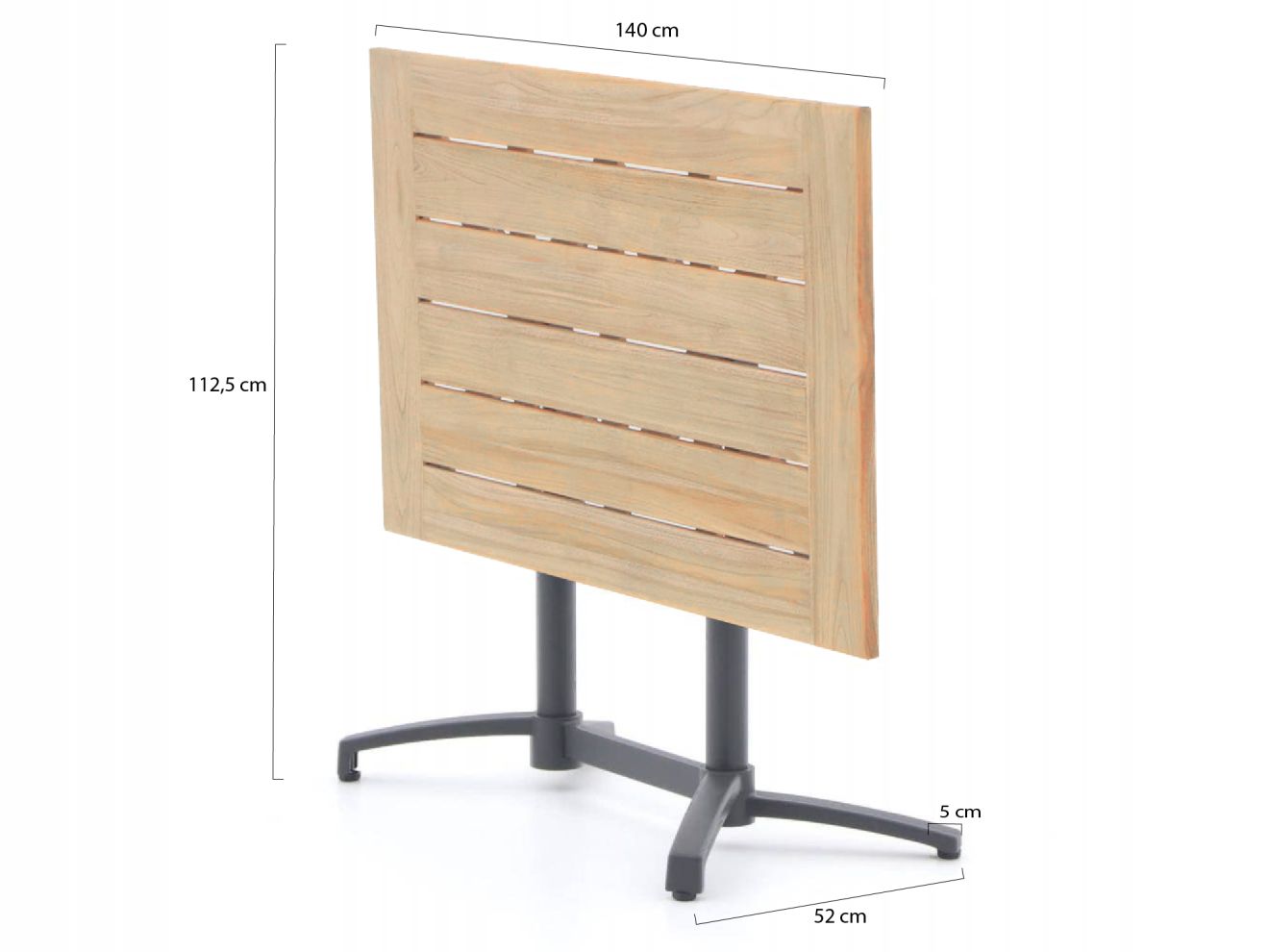 Bellagio Canzo Klapptisch 140x80x75cm Gr...