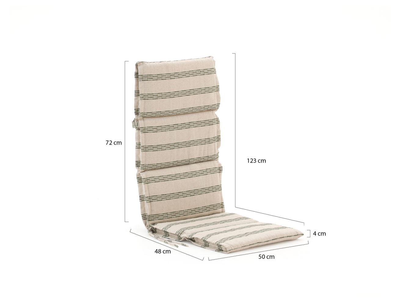 Hartman Fiber Auflage Hochlehner 123x50cm Grün 123x50cm