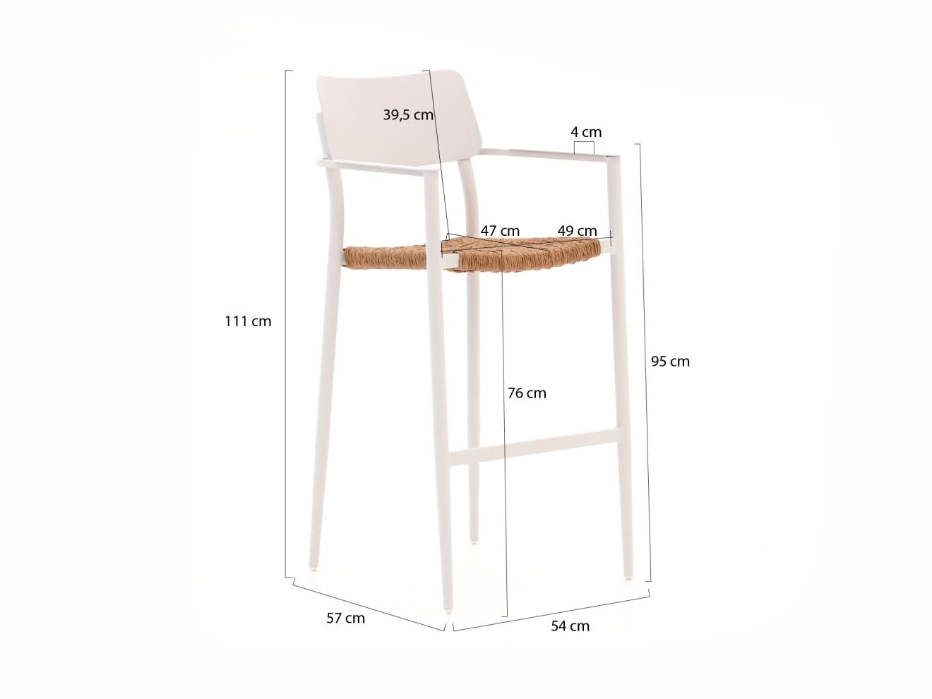 Bellagio Cino Barhocker Outdoor Stapelbar günstig online kaufen