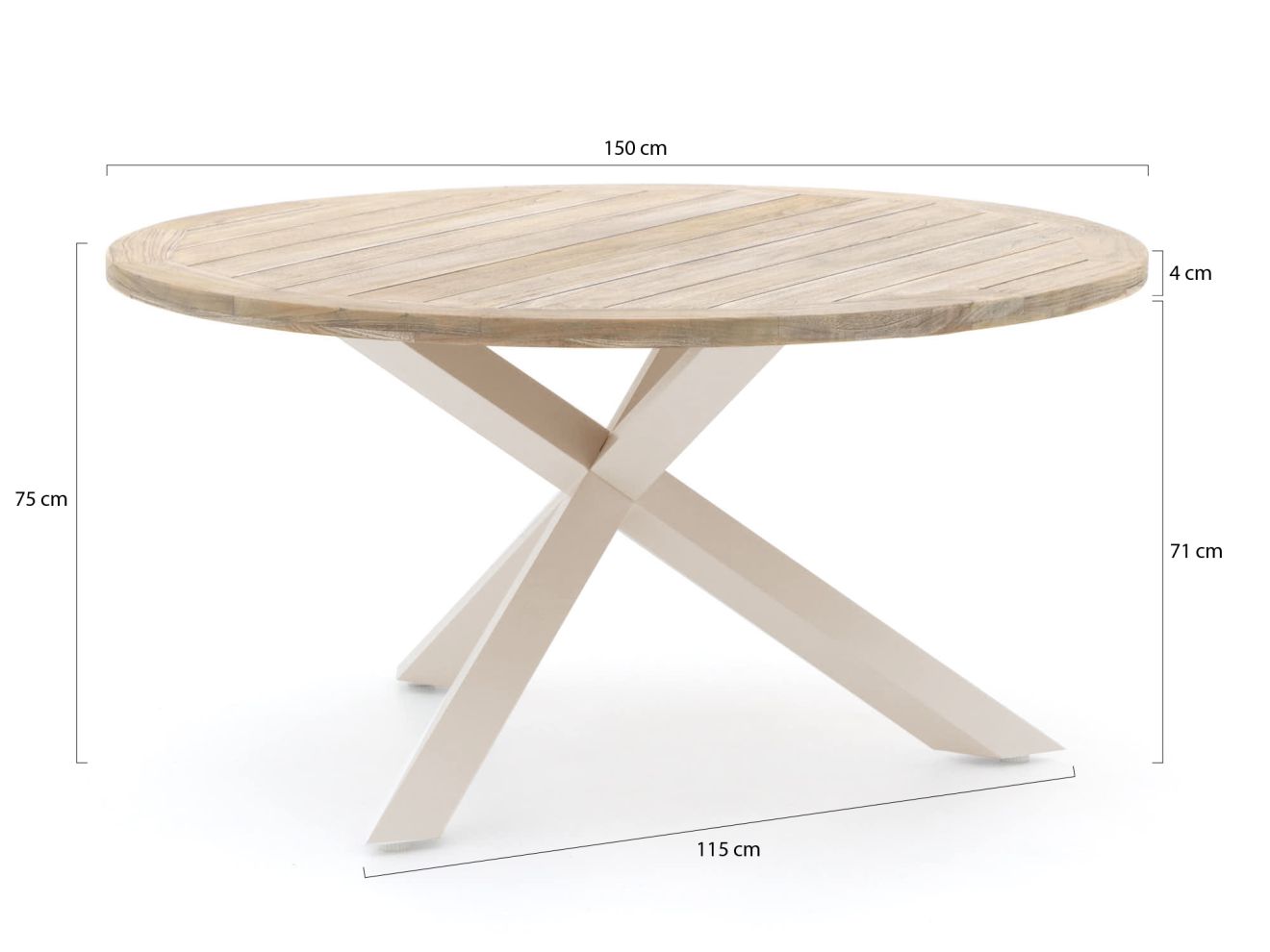 ROUGH-Y Gartentisch ø 150 cm (h: 75 cm) günstig online kaufen